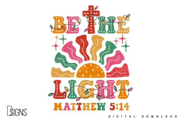 Christian Boho Christmas Be the Light T-Shirt Designs