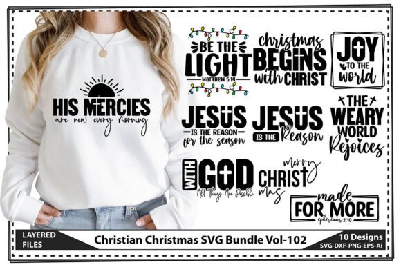 Christian Christmas SVG Bundle Vol-102