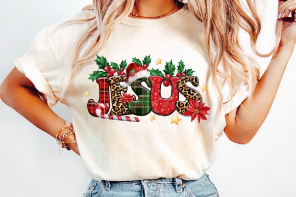 Christian Jesus Christmas PNG for T-Shirt Designs