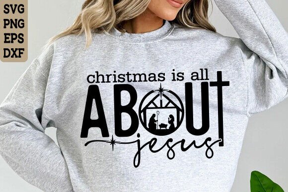 Christmas Quotes Svg, Jesus Svg for T-Shirt Designs