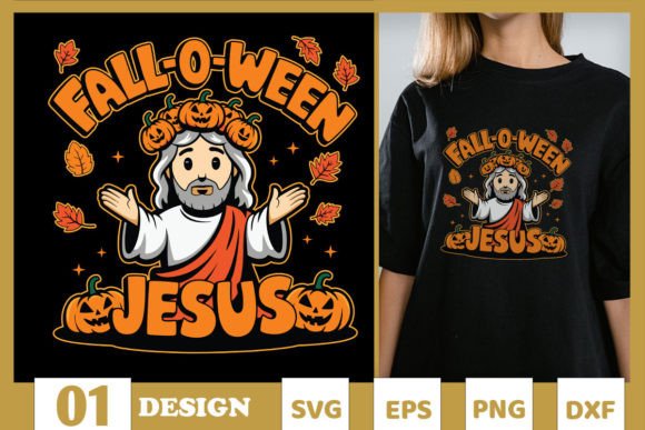 Fall-O-Ween Jesus Halloween Autumn SVG