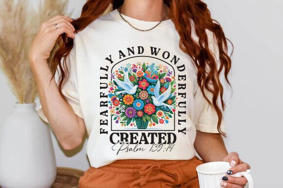 Fearfully and Wonderfully SVG Jesus PNG for T-Shirt Designs