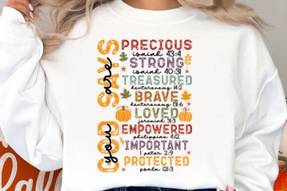 God Says You Are Fall Png, Christian T-Shirt Designs