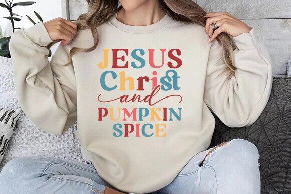 Jesus Christ and Pumpkin Spice SVG for T-Shirt Designs