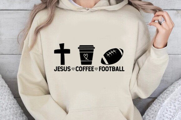Jesus Coffee Football Svg