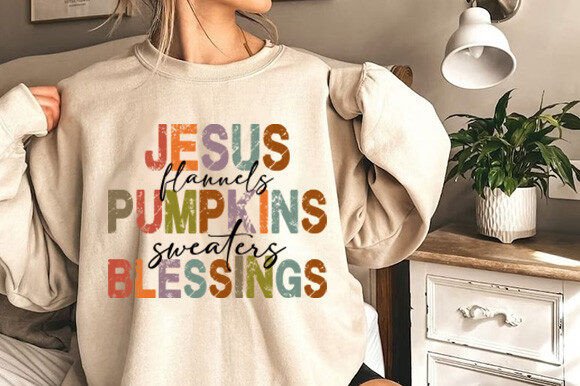 Jesus Flannels Pumpkins Sweaters Svg T-Shirt Designs