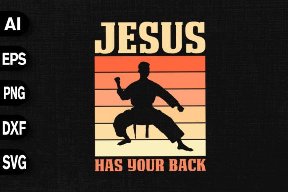 Jesus Has Your Back - Jiu Jitsu T-Shirt Designs