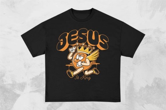 Jesus is King Christian Graffiti Design T-Shirt Designs
