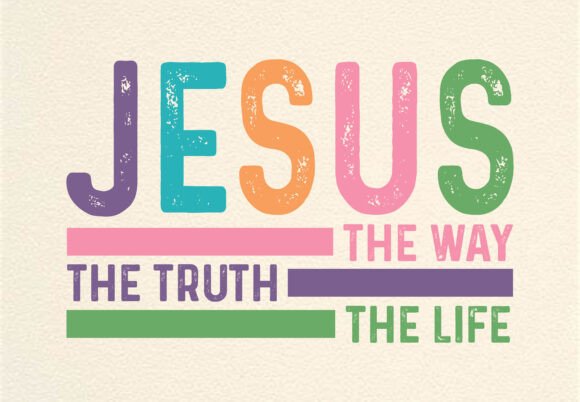 Jesus the Way Svg Png Retro for T-Shirt Designs