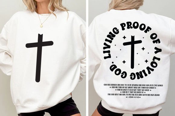 Living Proof of a Loving God Jesus Shirt T-Shirt Designs