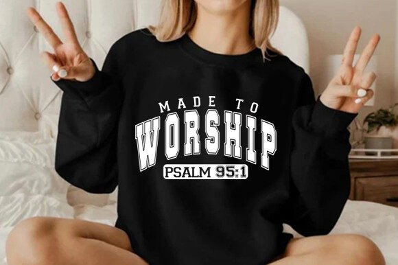 Made to Worship Svg Png, Christian T-Shirt Designs
