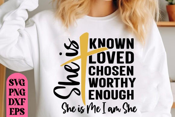 She is Loved SVG, Christian SVG T-Shirt Designs