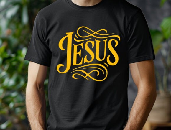 Stylized Jesus SVG for T-Shirt Designs