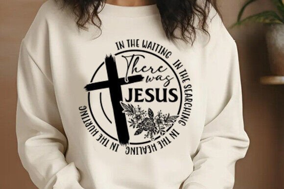 There Was Jesus PNG, Religious Floral