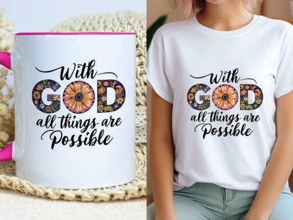 With God All Christian Jesus Sublimation T-Shirt Designs